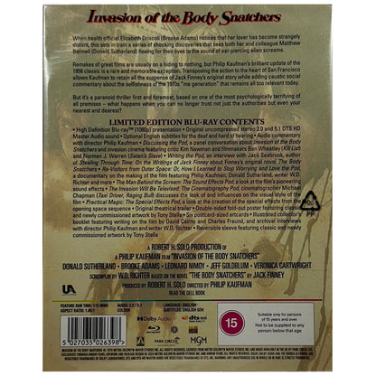Invasion of the Body Snatchers Blu-Ray - Limited Edition