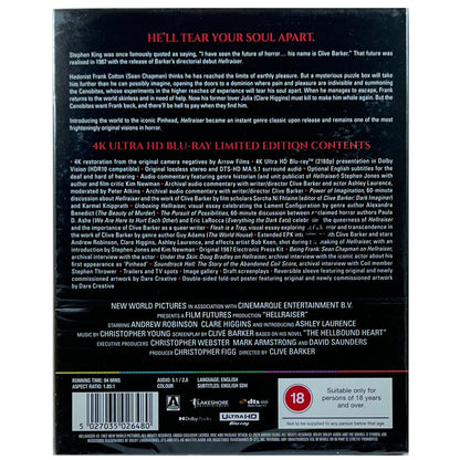 Hellraiser 4K Ultra-HD Blu-Ray - Limited Edition