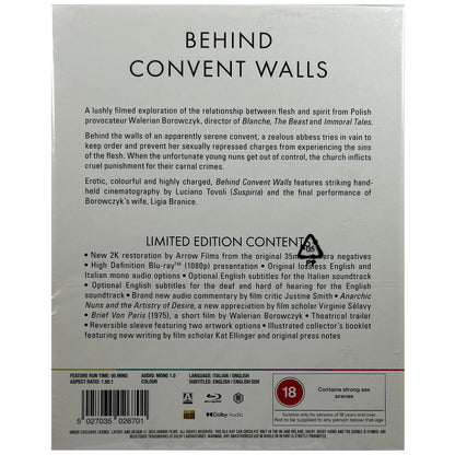 Behind Convent Walls Blu-Ray - Limited Edition