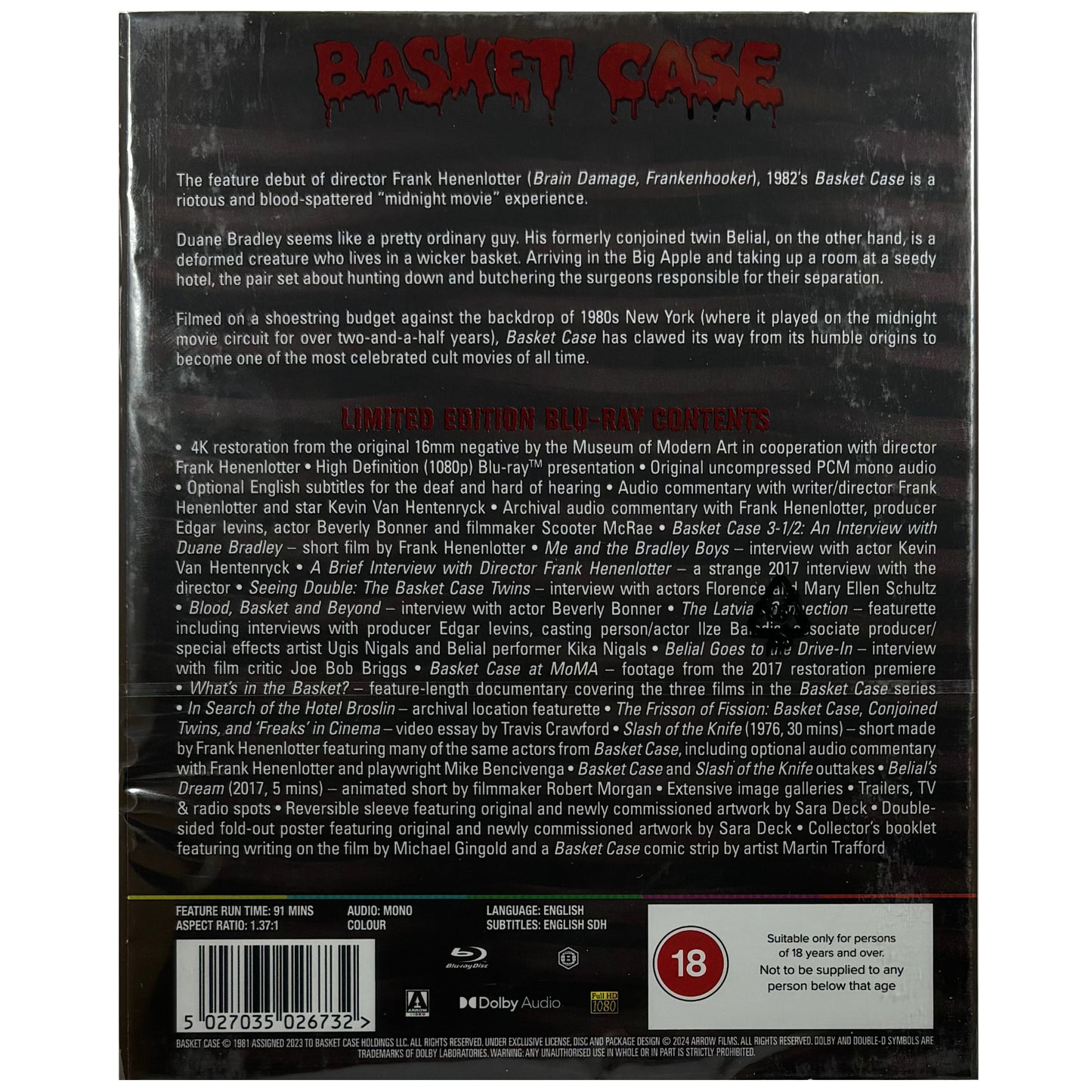 Basket Case Blu-Ray - Limited Edition