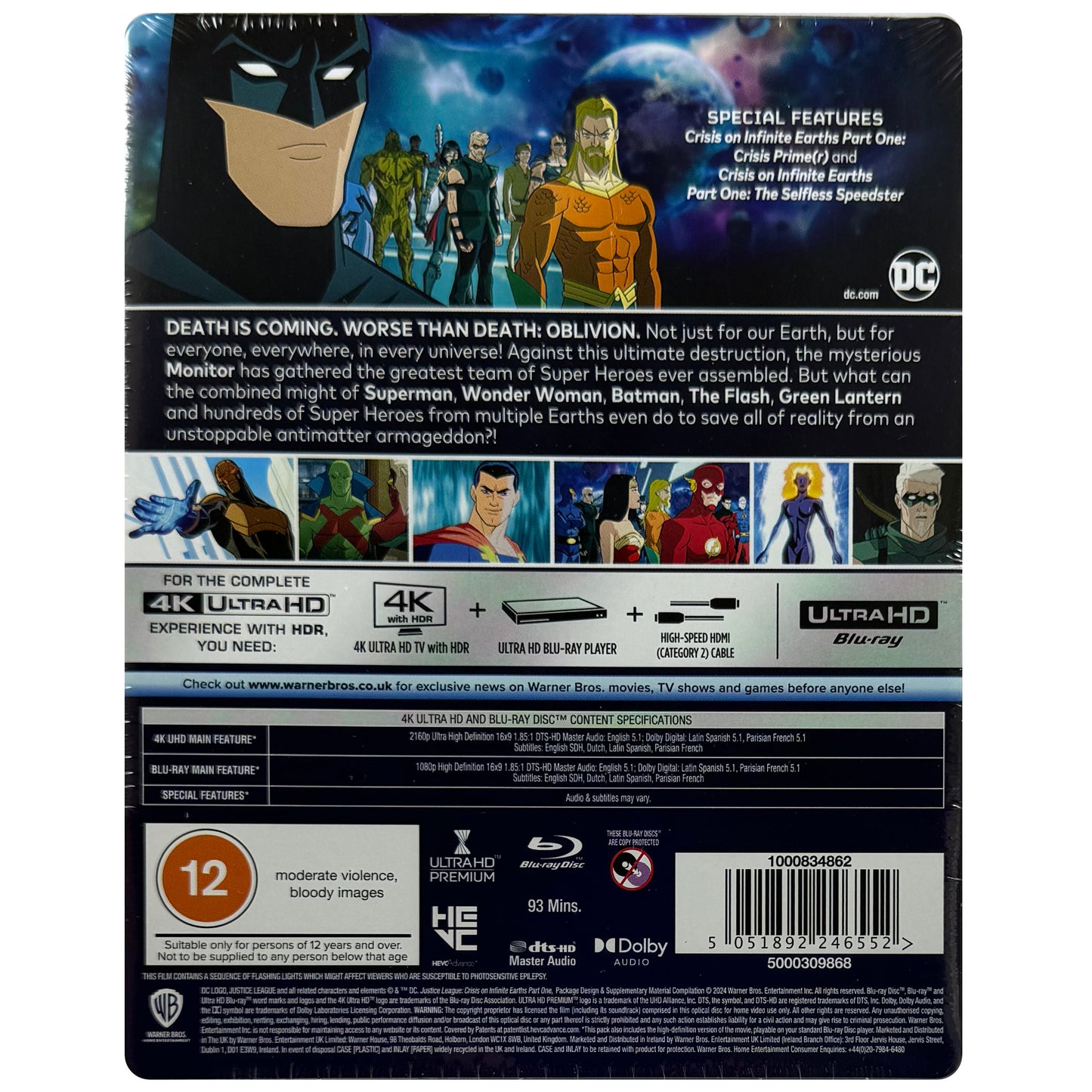 Justice League: Crisis on Infinite Earths - Part One 4K Steelbook