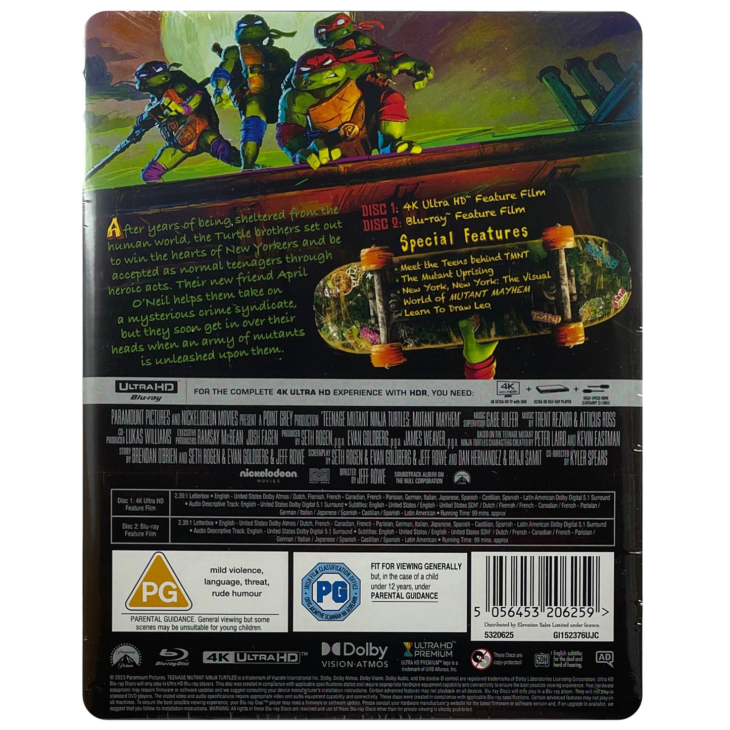 Teenage Mutant Ninja Turtles: Mutant Mayhem 4K Steelbook
