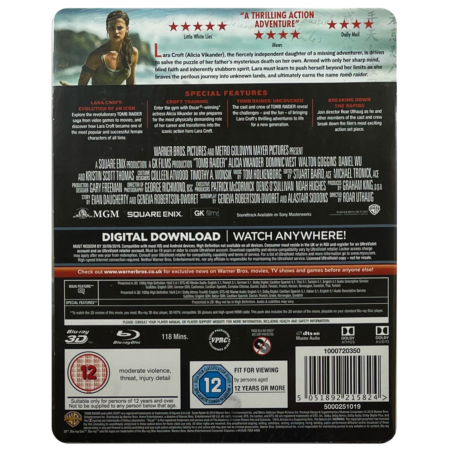 Tomb Raider Blu-Ray Steelbook