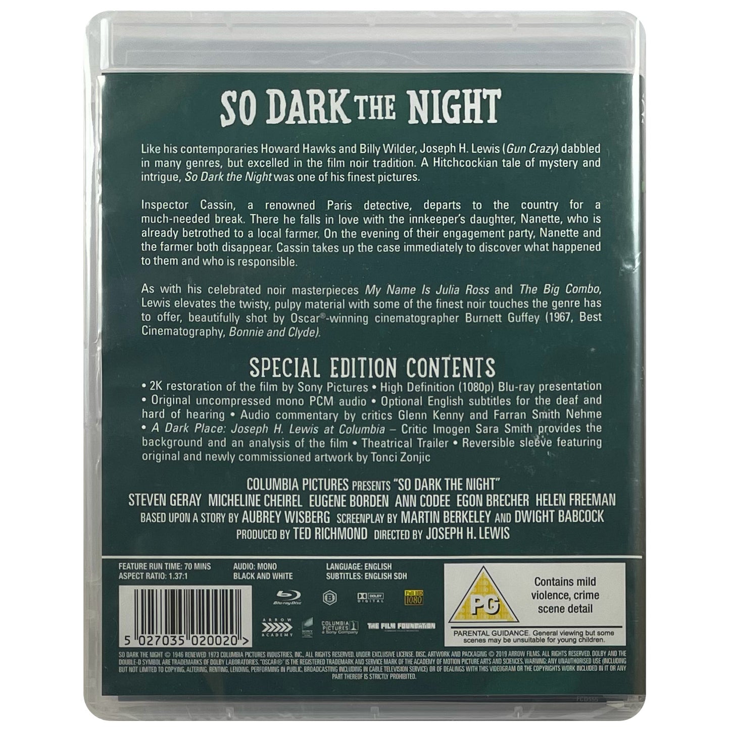So Dark the Night Blu-Ray