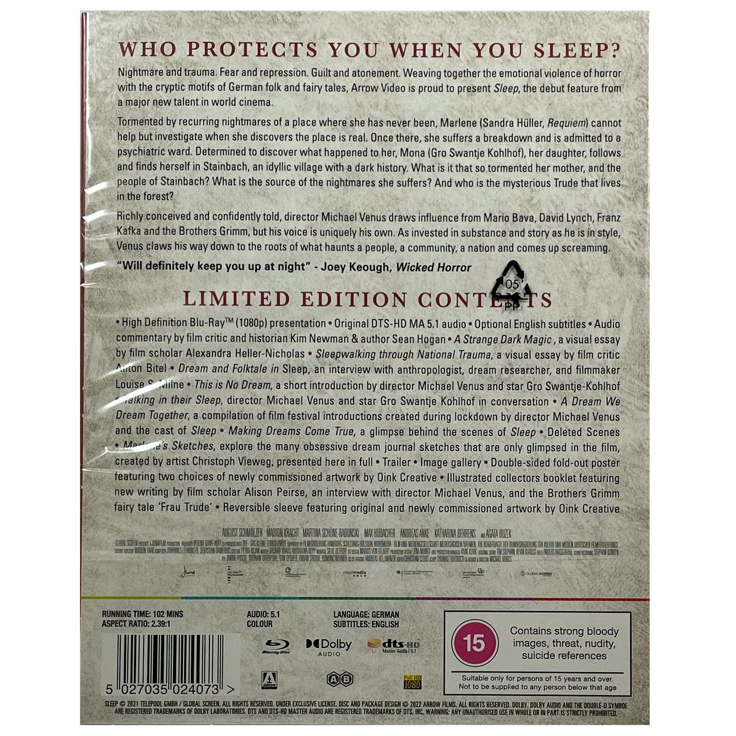 Sleep - Limited Edition Blu-Ray