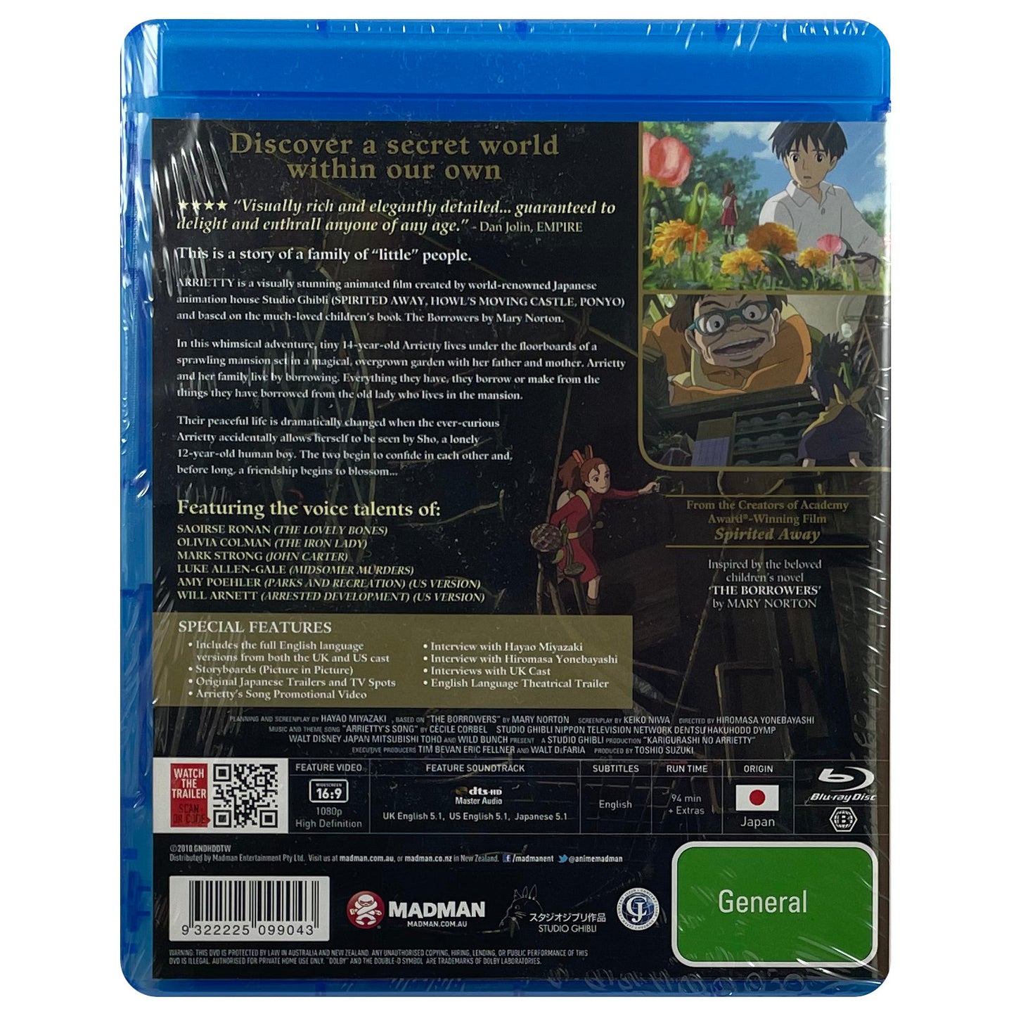 Arrietty Blu-Ray **Replaced Case**