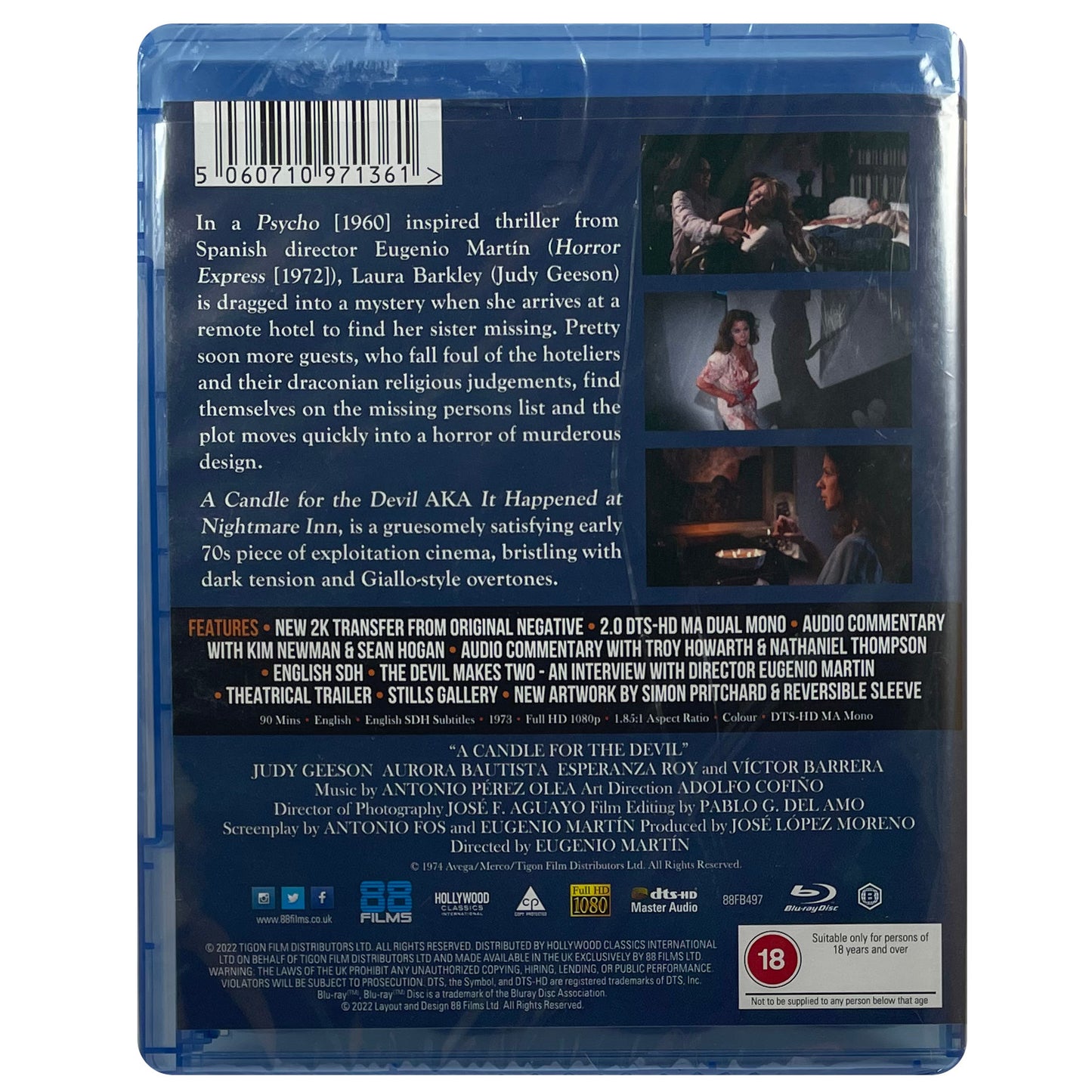A Candle for the Devil Blu-Ray **Slightly Bent and Damaged Case**