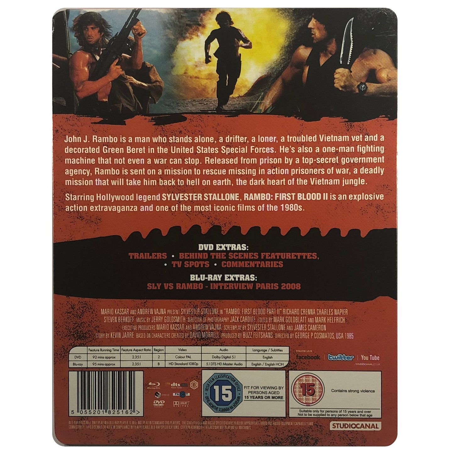 Rambo First Blood Part II Blu-Ray Steelbook
