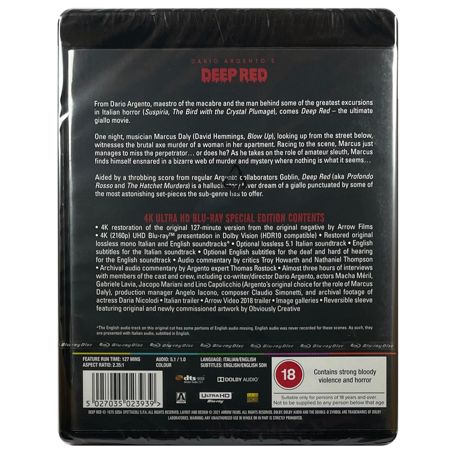 Deep Red 4K Ultra HD Blu-Ray