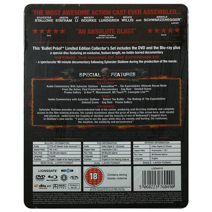 The Expendables Bullet Proof 3 Disc Collector's Set Blu-Ray Steelbook