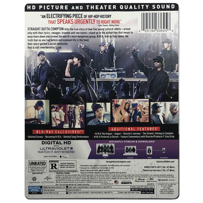 Straight Outta Compton Blu-Ray Steelbook - Light Dents on Cover