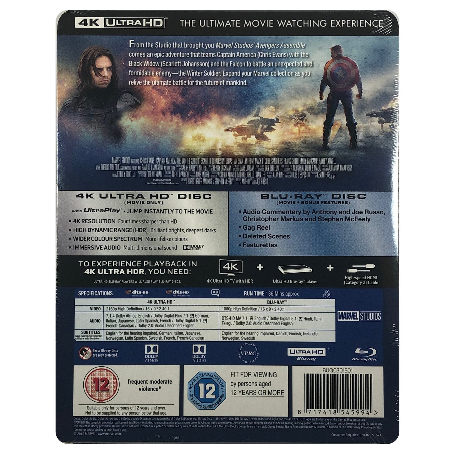 Captain America: The Winter Soldier 4K Steelbook