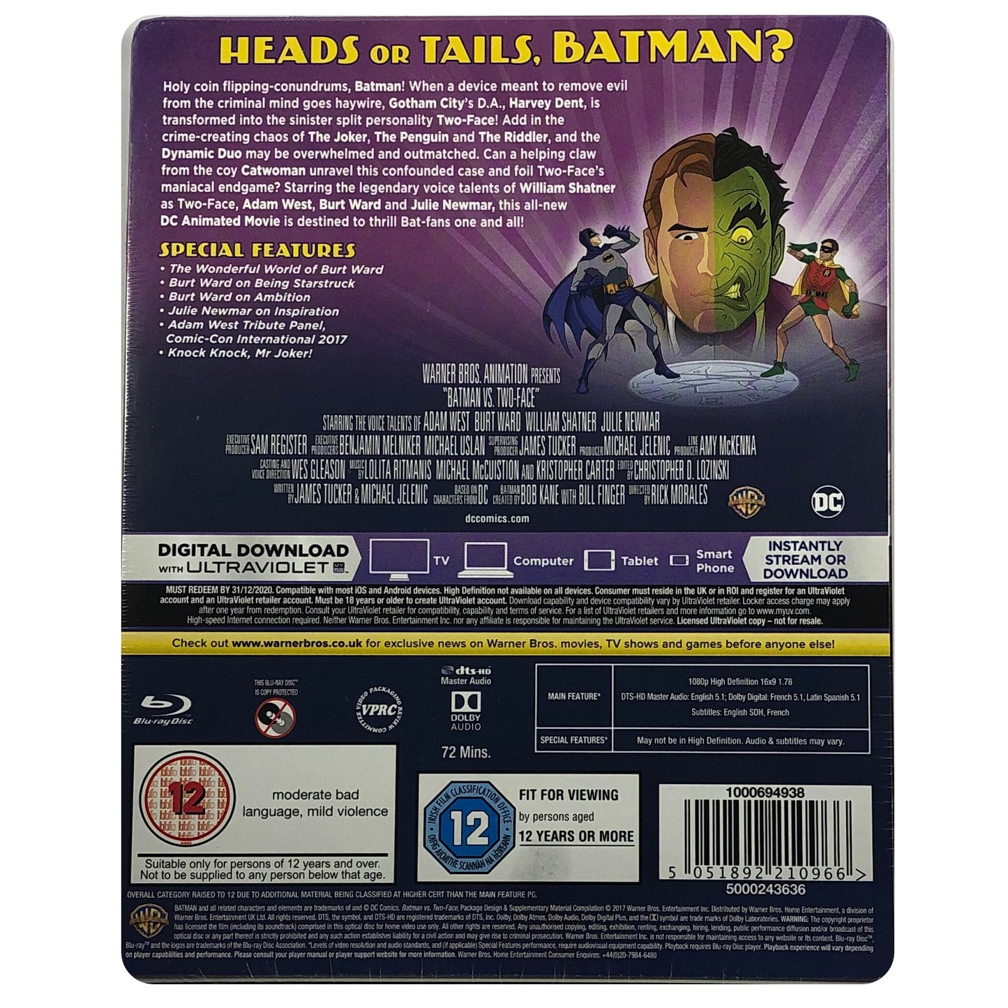 Batman Vs. Two-Face Blu-Ray Steelbook