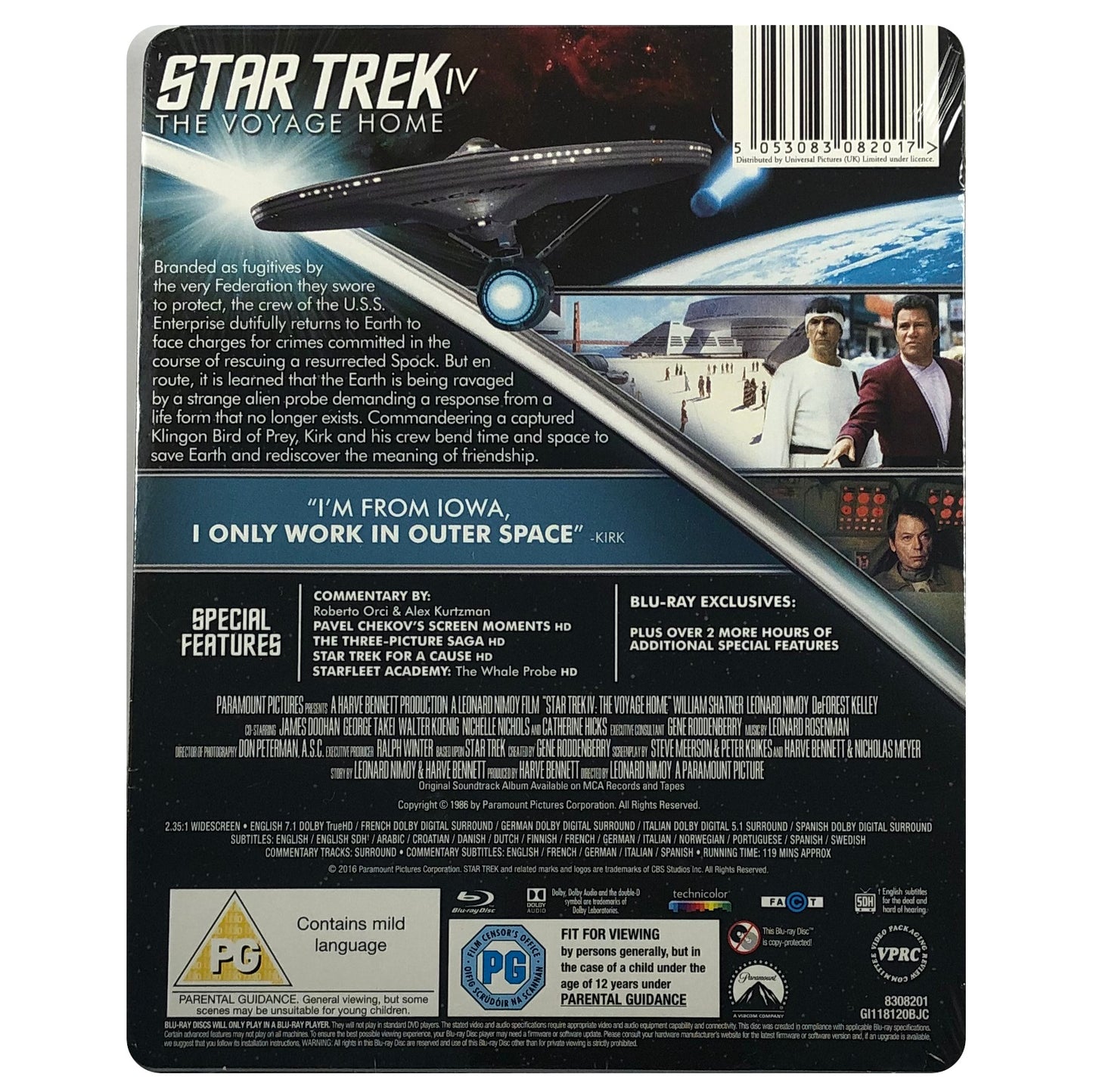 Star Trek IV: The Voyage Home Blu-Ray Steelbook
