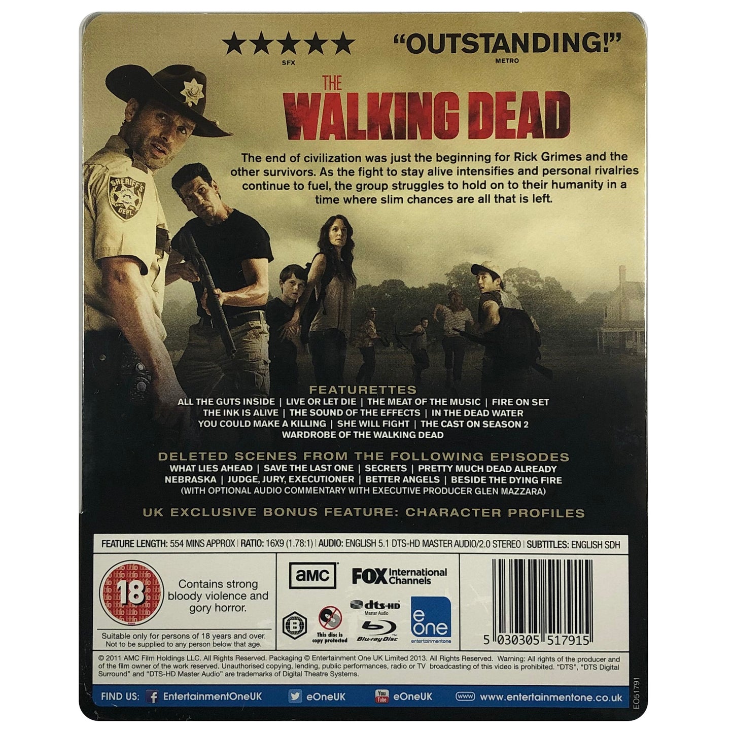 The Walking Dead: Complete Second Season Blu-Ray Steelbook