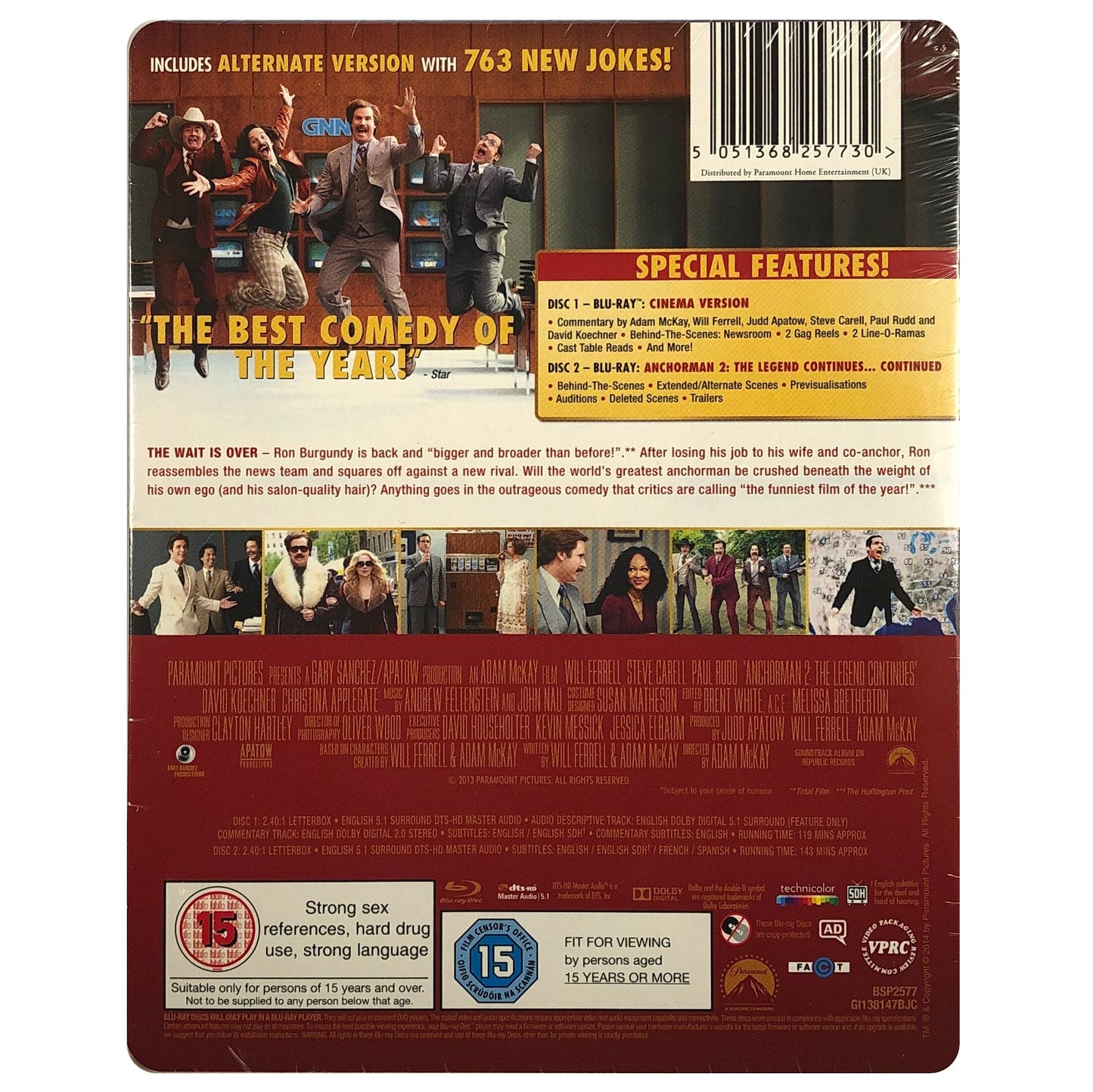 Anchorman 2: The Legend Continues Blu-Ray Steelbook