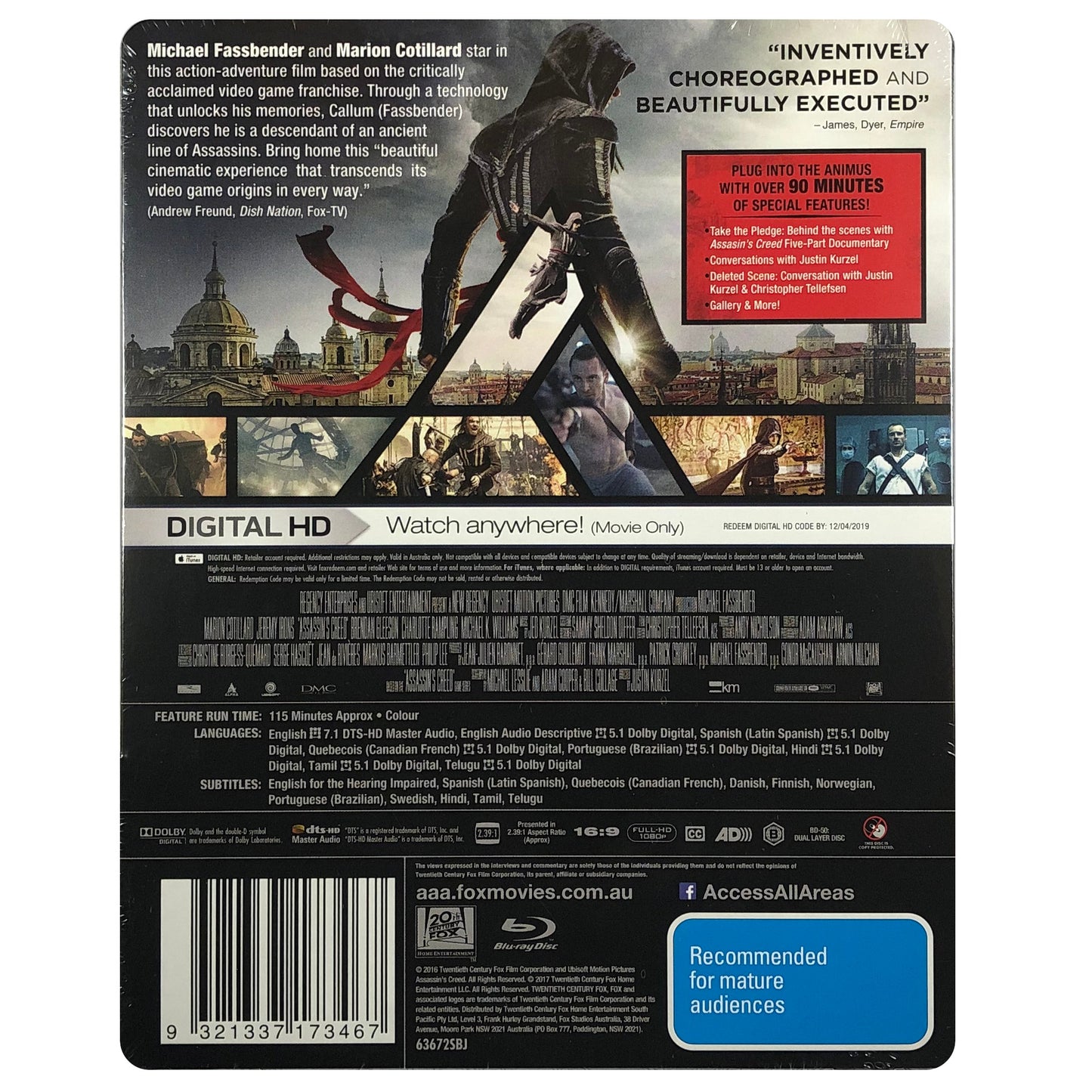 Assassin's Creed Blu-Ray Steelbook
