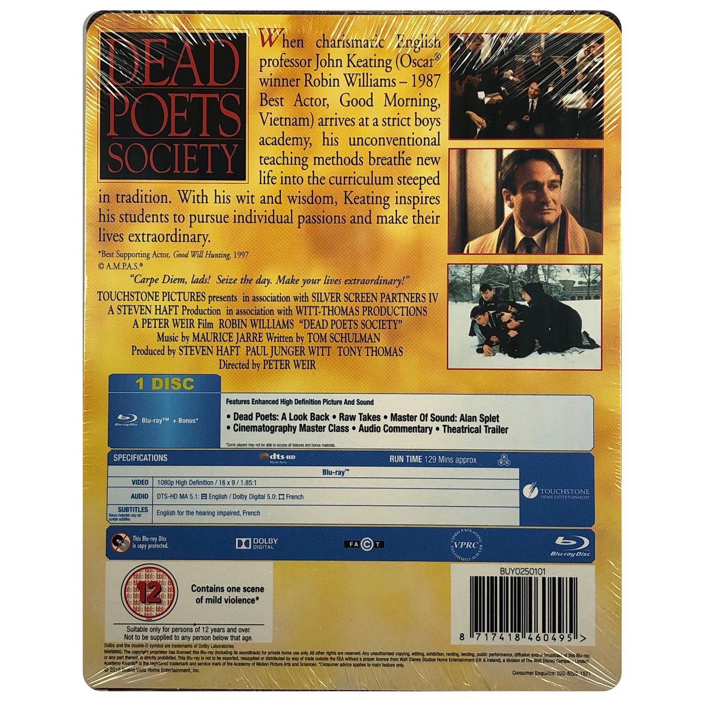 Dead Poets Society Blu-Ray Steelbook