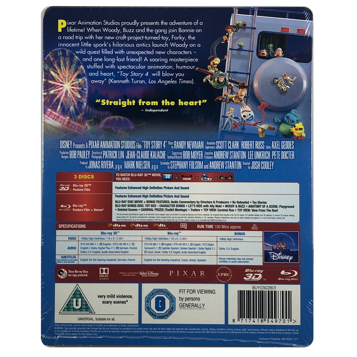 Toy Story 4 3D Blu-Ray Steelbook
