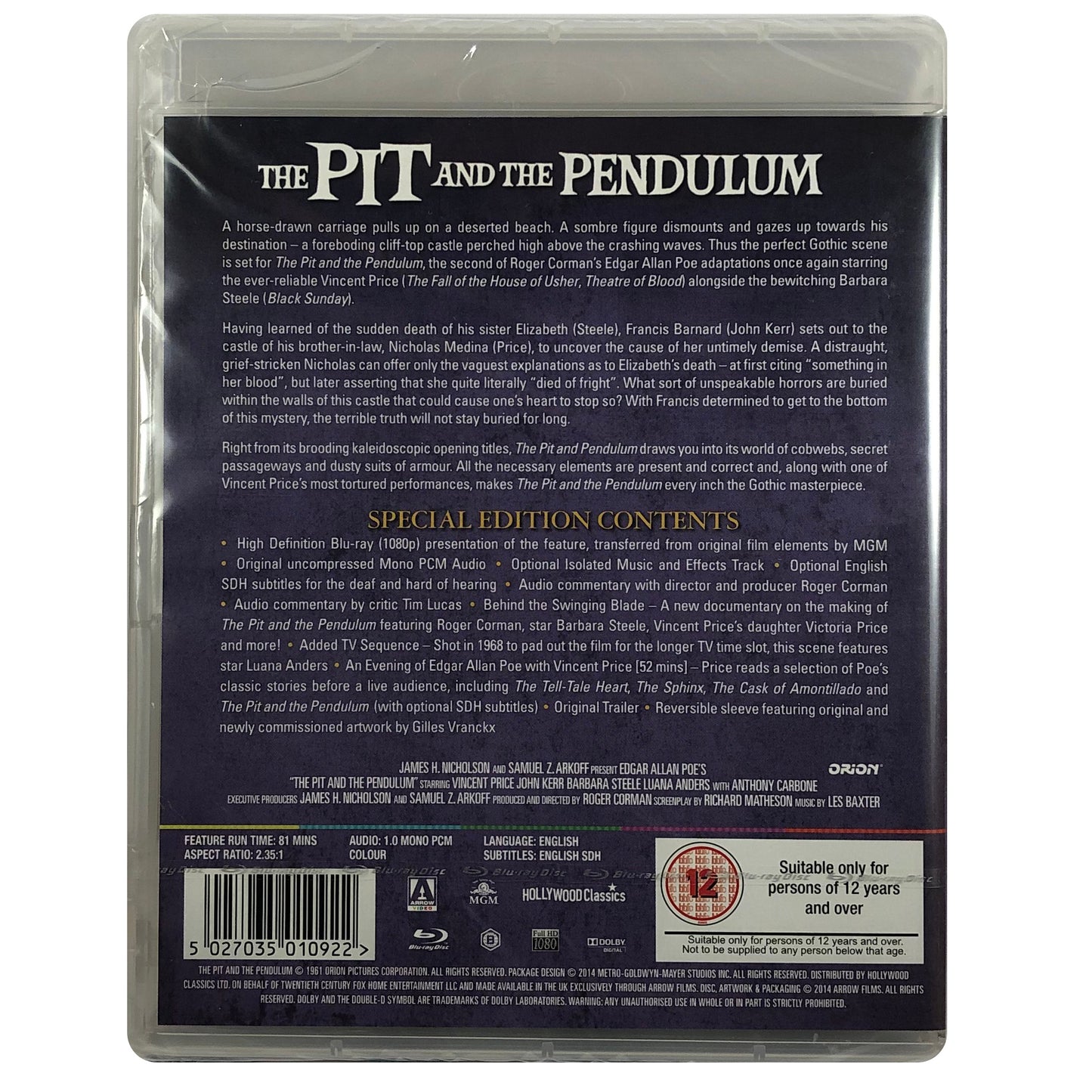 Pit and the Pendulum Blu-Ray