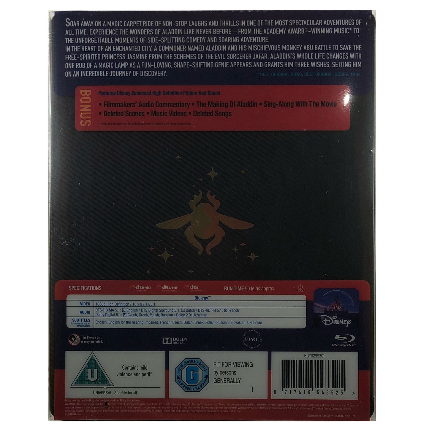 Aladdin Mondo X Blu-Ray Steelbook - Paint Chip