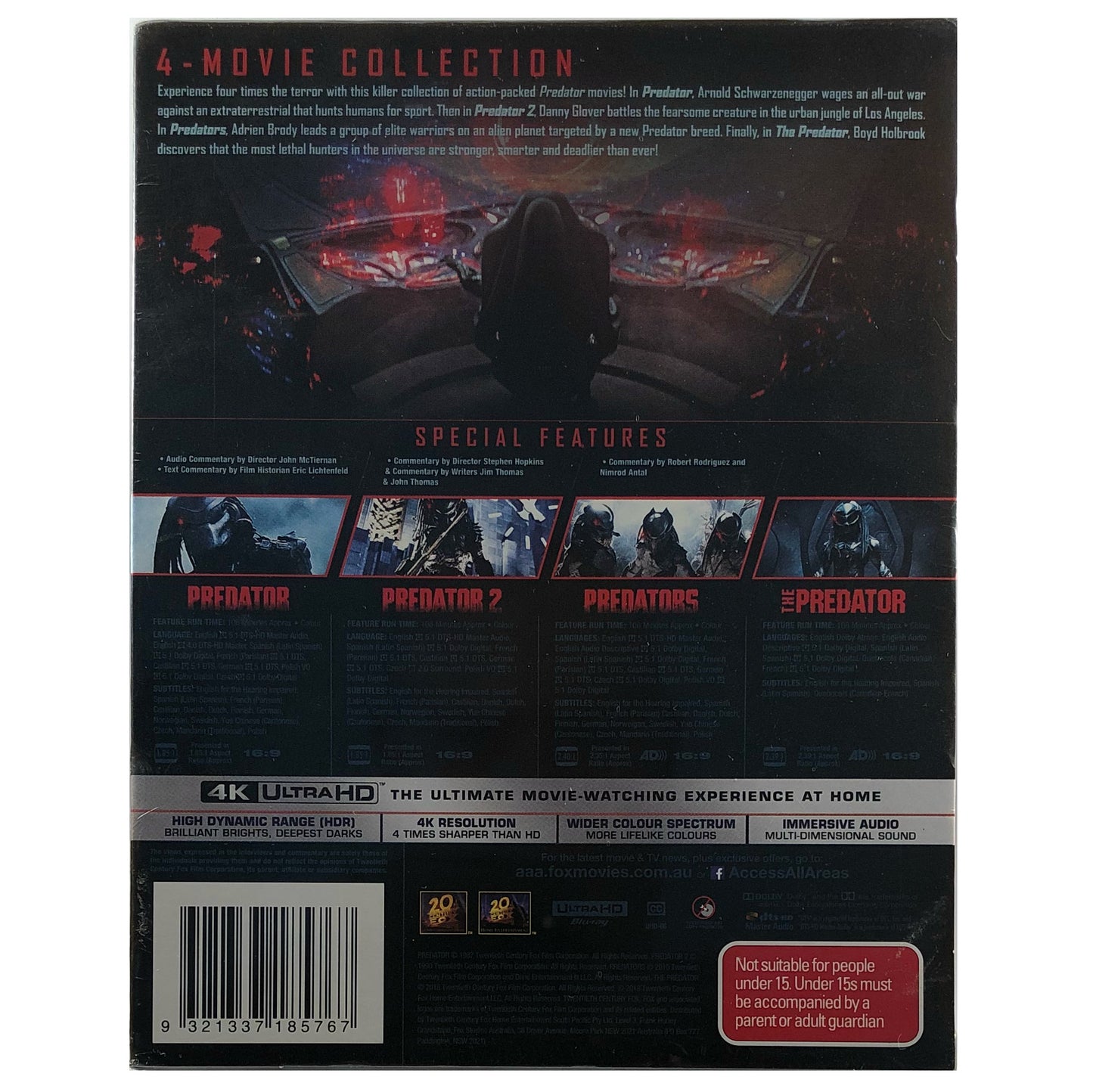 Predator 4 Movie Collection 4K Box Set