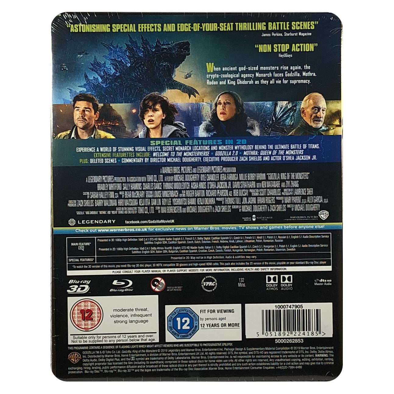 Godzilla King of the Monsters 3D Blu-Ray Steelbook