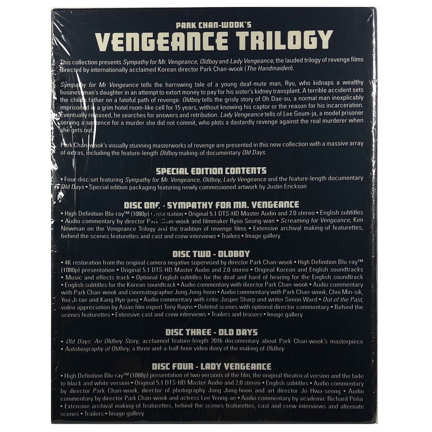 Park Chan-Wook's Vengeance Trilogy Blu-Ray Box Set