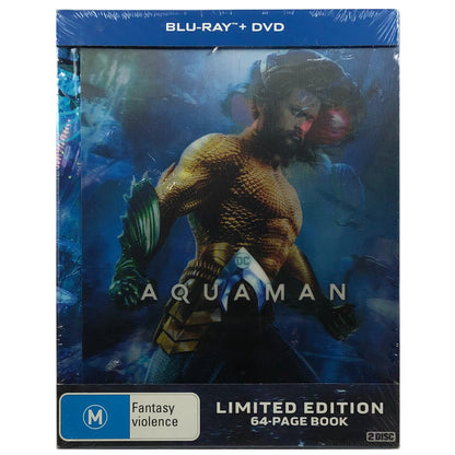 Aquaman Blu-Ray Lenticular DigiBook *Ripped Shrinkwrap*