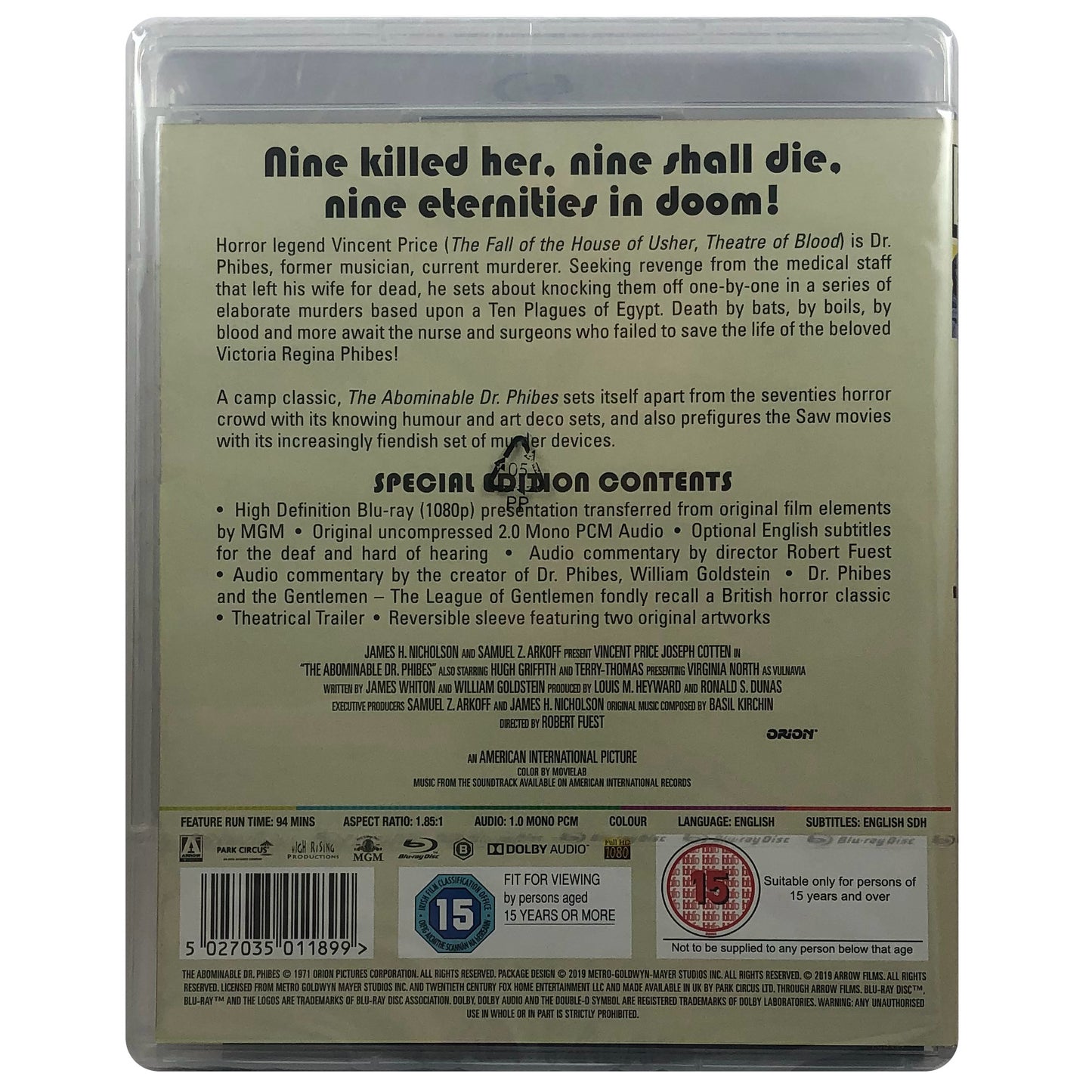 The Abominable Dr. Phibes Blu-Ray