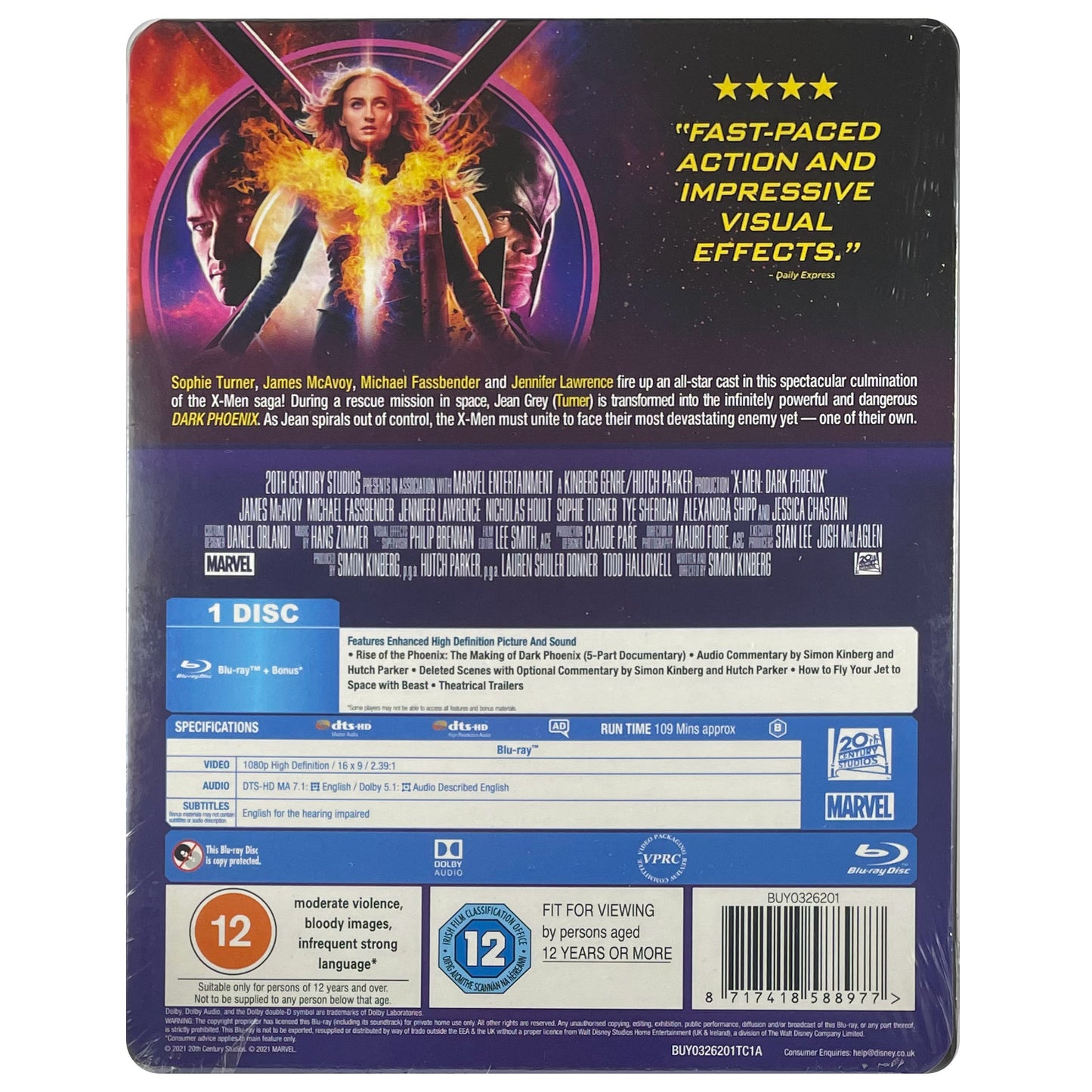 X-Men: Dark Phoenix Lenticular Blu-Ray Steelbook