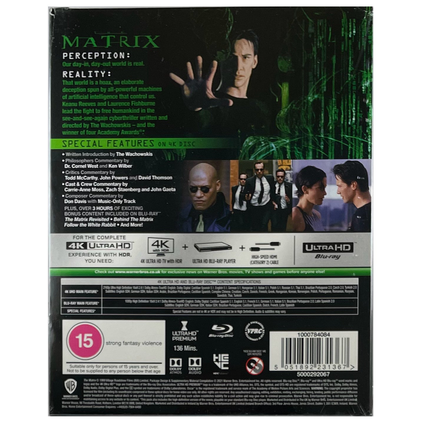 The Matrix 4K Steelbook - Titans of Cult Release **Ripped Shrinkwrap, Slightly Scuffed Slip Cover**