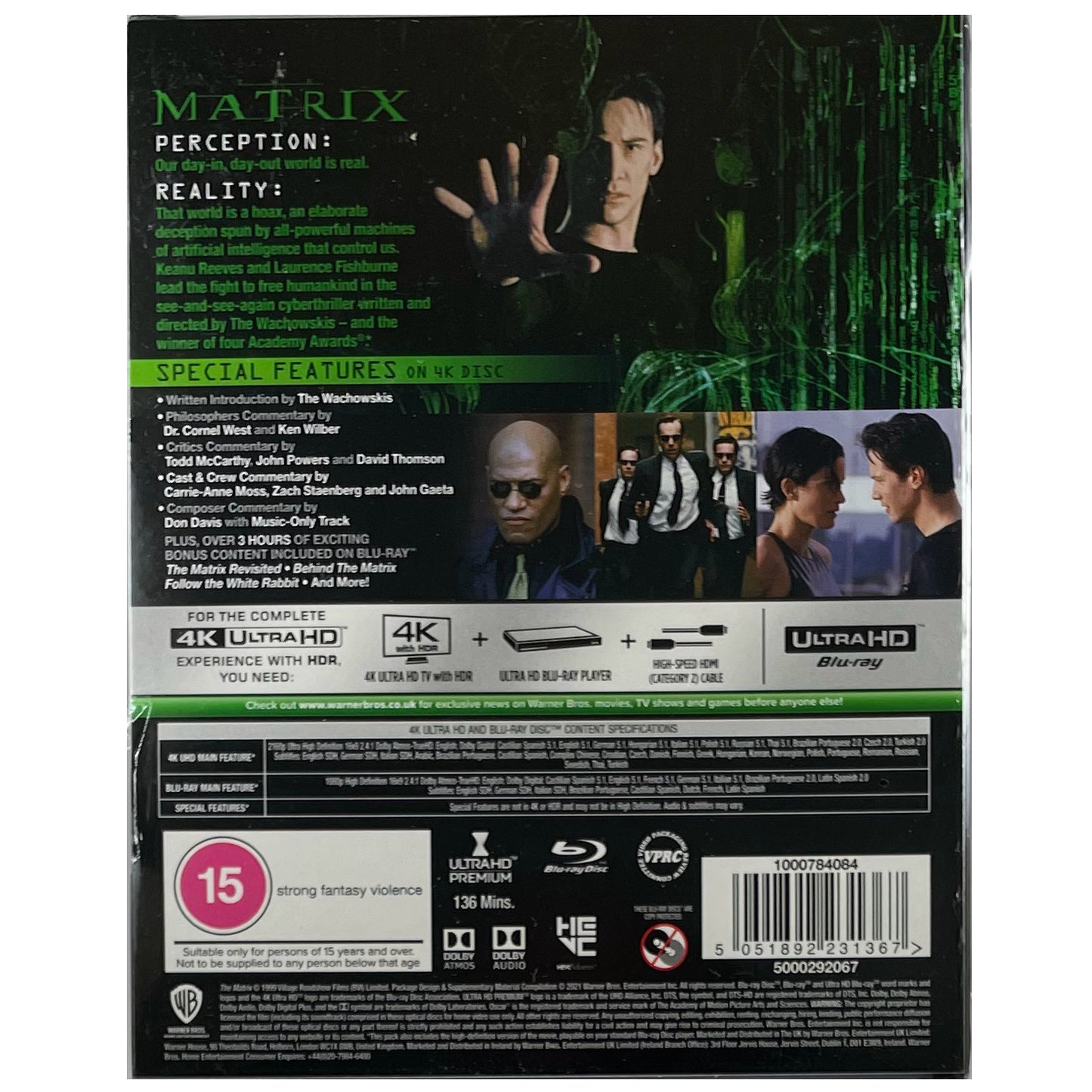 The Matrix 4K Steelbook - Titans of Cult Release **Lightly Scuffed Slip Cover**