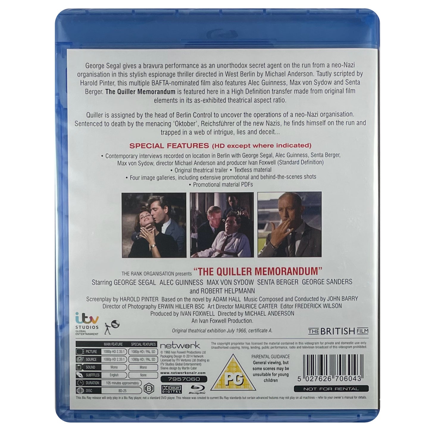 The Quiller Memorandum Blu-Ray