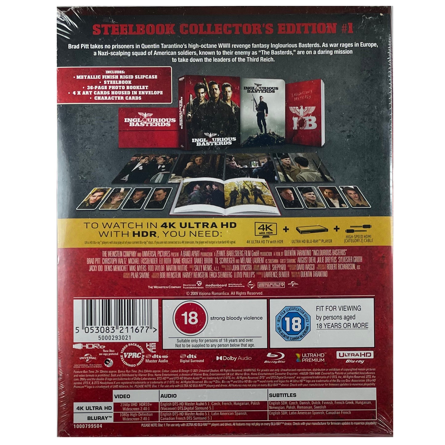 Inglourious Basterds 4K Steelbook - Collector's Edition