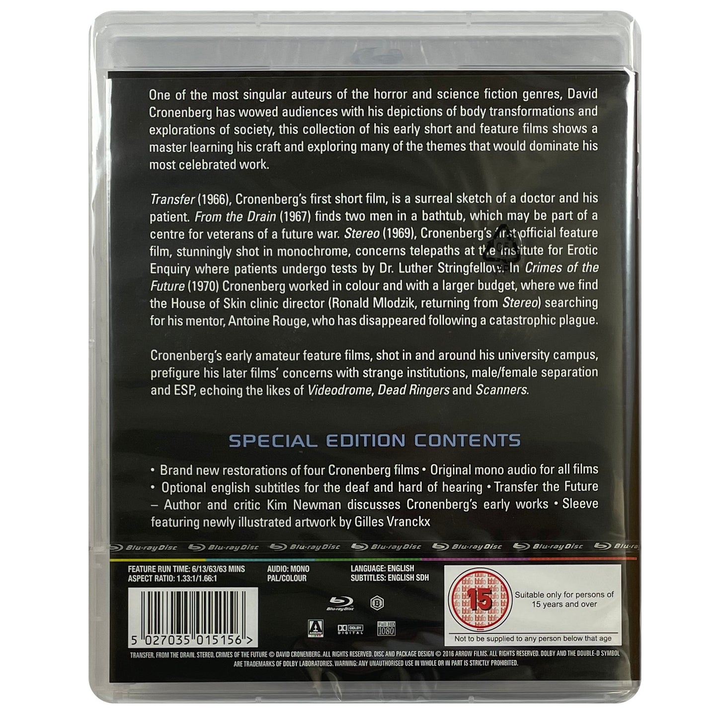 David Cronenberg's Early Works Blu-Ray