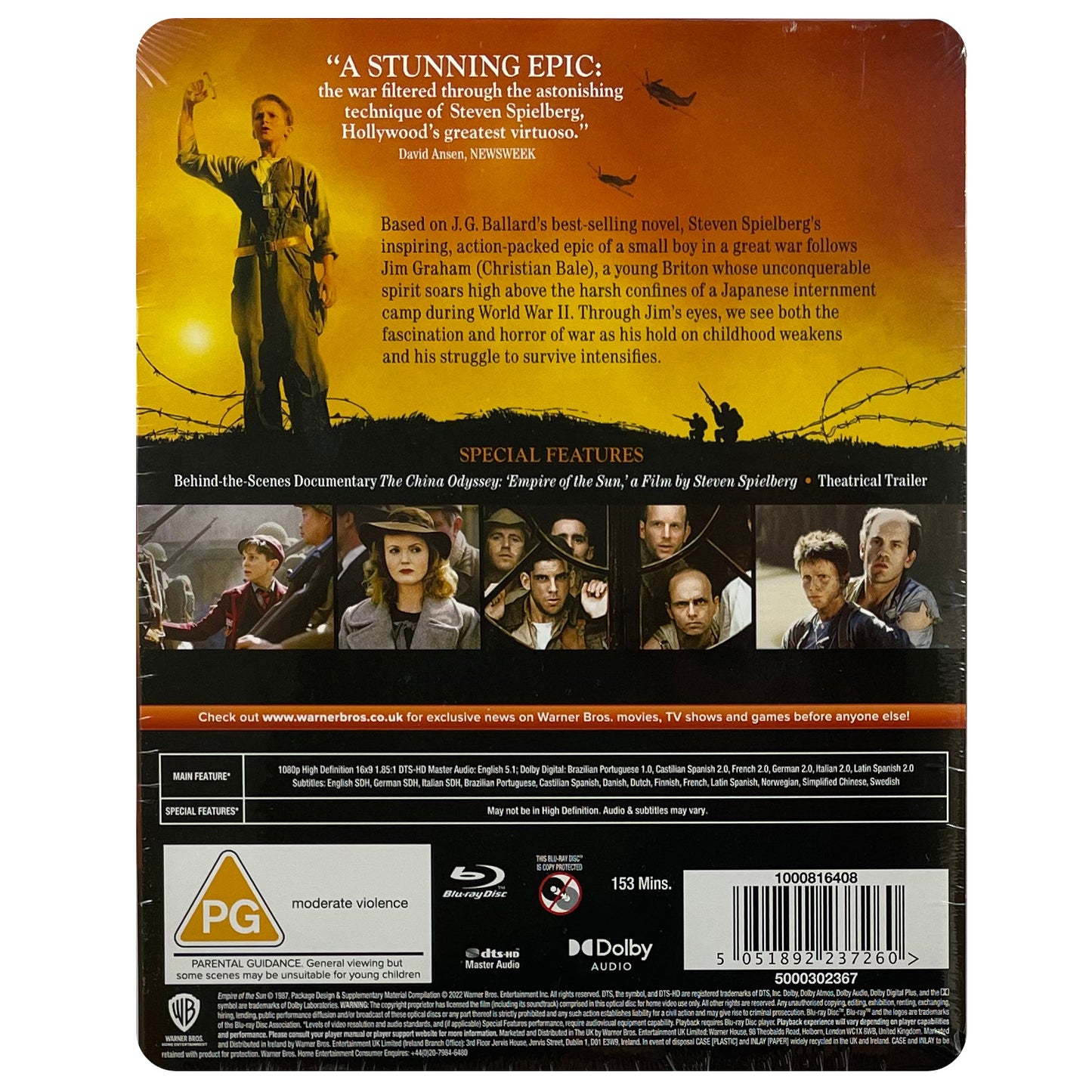 Empire of the Sun (35th Anniversary Edition) Blu-Ray Steelbook
