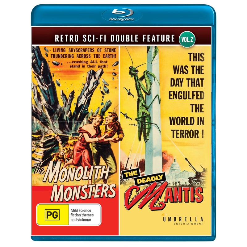 Retro Sci-Fi Double Feature Vol 2: The Monolith Monsters & The Deadly Mantis Blu-Ray